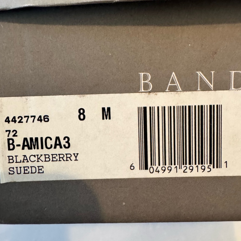 Bandolino Amica Suede Heels Blackberry 8M NEW IN BOX - Picture 5 of 6